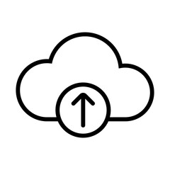Cloud Upload Icon Perfect for Data Storage and Internet Themes