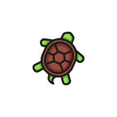 Sea turtle line icon. Animal, reptile, sea. Zoo concept. Vector illustration can be used for topics like nature, wildlife, oceanarium
