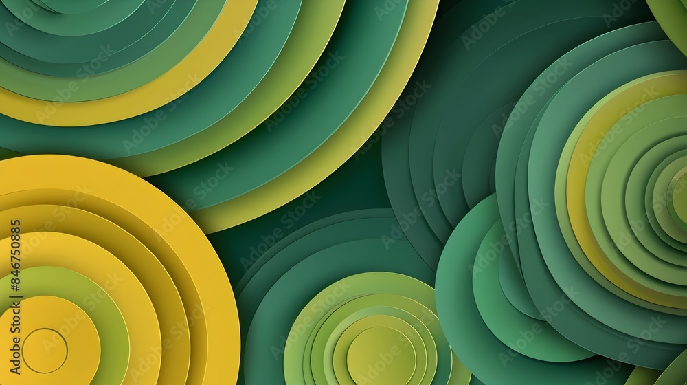 Aufkleber vibrant geometric swirls in mesmerizing layers of dimensional shapes and patterns