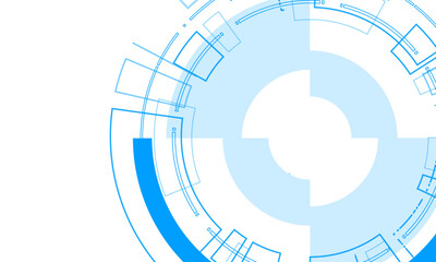 Obraz premium Sci fi futuristic user interface, HUD, Technology abstract background , Vector illustration. 