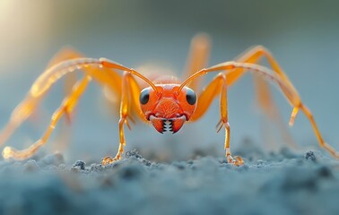 Close-up of an Orange Carrot Spider