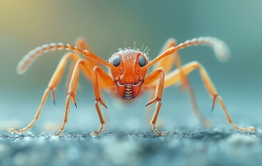 Fototapeta premium The scorpion is orange and black