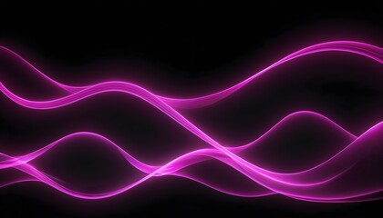 Abstract background with smooth pink glowing lines, digital waves, and a dark textured backdrop, great for business presentations, and futuristic or web design