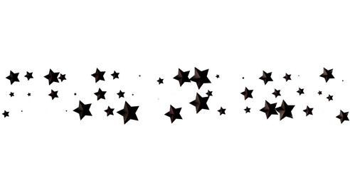 Twinkling Christmas Descent: Striking 3D Illustration Showcasing Falling Festive Twinkling Stars