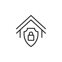 Home Security icon. Simple home security icon for social media, app and web design. Vector illustration.