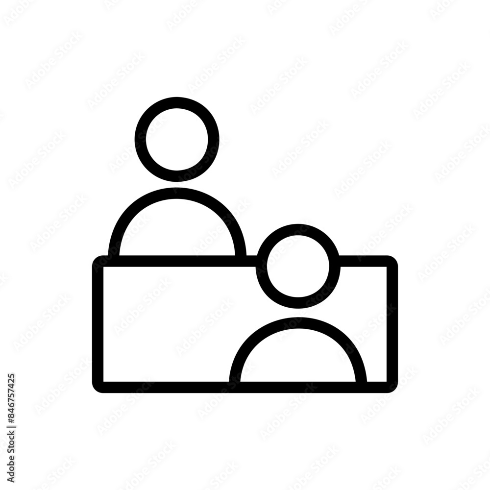 Poster interview preparation icon ideal for career and professional development