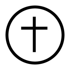 Fototapeta premium Christian Cross Icon Ideal for Religious and Faith Illustrations