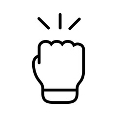 Fist Icon Ideal for Strength and Activism Illustrations