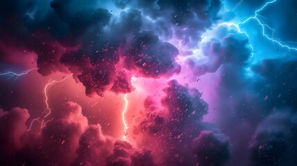 Naklejka premium A colorful sky with a stormy atmosphere