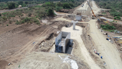 bridge construction work