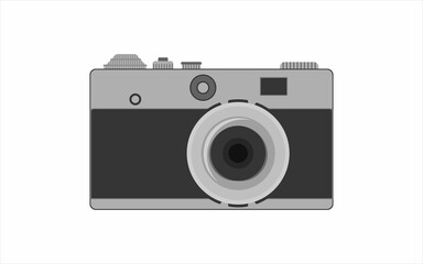retro camera flat vector illustration
