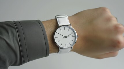 white colored unique watch