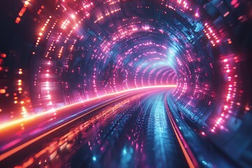 Light trajectory, blurry curves