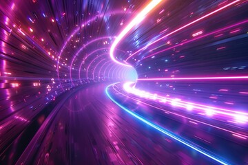 Light trajectory, blurry curves