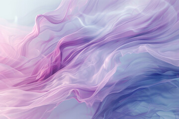 Obraz premium Abstract digital artwork with soft waves of vibrant pink, purple, and blue hues. Flowing and soothing textures creating a fluid and serene aesthetic.