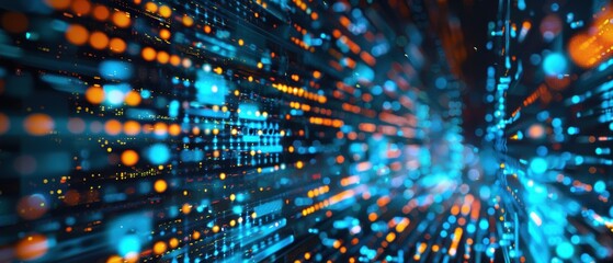 Digital backdrop for data transfer, encryption, and tech processes