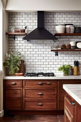 Fototapeta premium Cozy Industrial Loft with Brick Walls