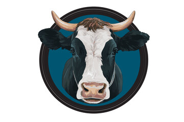 Cow Head vector