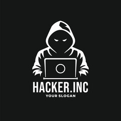 Hacker logo vector. EPS 10 editable vector © leonore