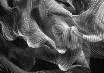 Abstract Digital Art with Swirling Patterns and Abstract Forms, High Resolution Image for Graphic Design or Art Print Use.