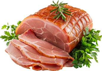 Glazed Smoked Ham Clipart, png, di cut, cut out, isolated on transparent background