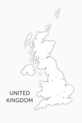 United Kingdom withe paper cut