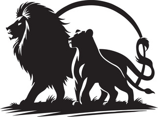 Lion Silhouette Vector Art