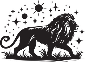 Lion Silhouette Vector Art