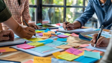 The brainstorming session table