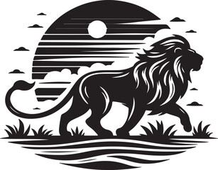 Lion Silhouette Vector Art