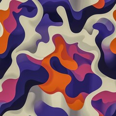 Obraz premium Modern Psychedelic Abstract Painting Featuring Vibrant Layers and Geometric Shapes Creating Depth, Movement, and Optimism with Bright Colors and Textured Drips and Splatters