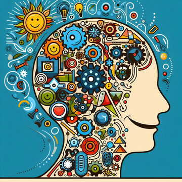 Depresi&oacute;n y ansiedad, estado emocional - Arte abstracto por IA