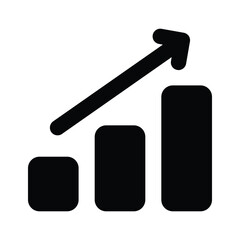 Get this amazing icon of growth chart in trendy style
