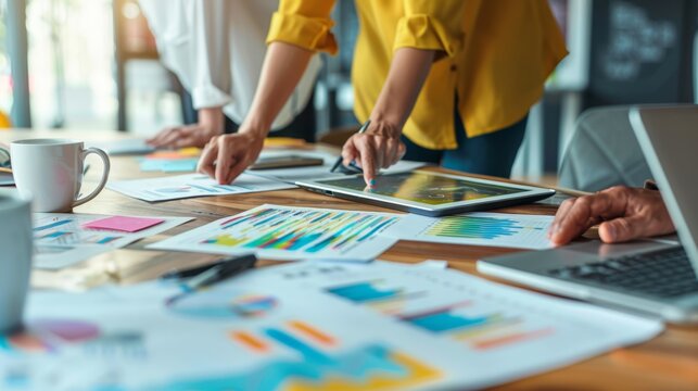 Team Analyzing Business Data