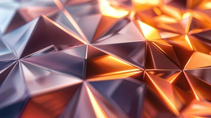 Abstract and mesmerizing background with a futuristic geometric pattern and metallic shimmer