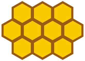 Vector bee honeycomb illustration