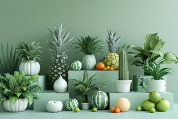 Various fruits placed on the table