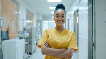 The smiling nurse in hospital