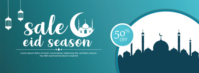 Eid sale offer social media post design banner