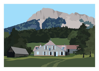 house in the mountains