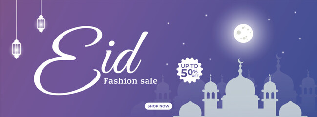 Eid sale offer social media post design banner