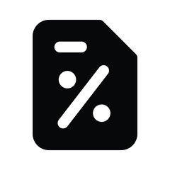 Interest document, percentage file icon design