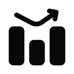 Get this amazing icon of growth chart in trendy style