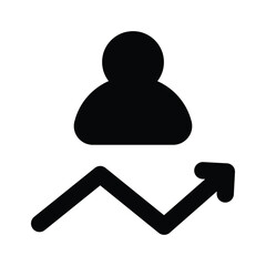 Check this beautifully designed icon of employee performance in trendy style, ready to use vector