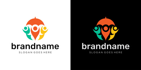 family insurance logo illustrated family logo with umbrella