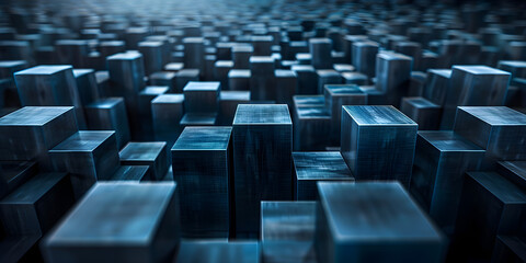 Obraz premium Abstract cubic digital background for graphics, data, AI, tech ....