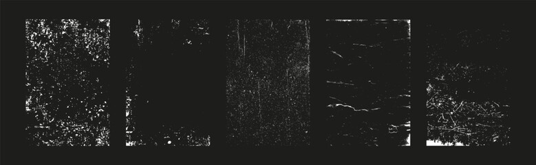 Trendy retro paper texture overlay with uneven, worn edges. Ragged pattern for poster, cover, photography, fashion design. Vector grainy scratches.