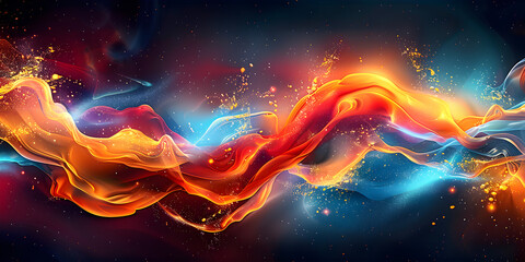 Obraz premium Abstract colorful digital background for graphics, data, AI, tech ....