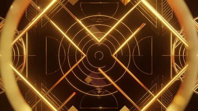 Golden Art Deco Background	