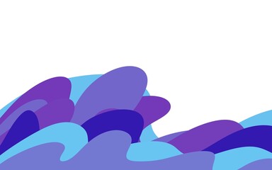 Abstract image wallpaper of sky blue and purple wave gradient isolated background.